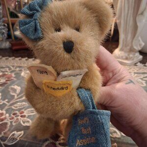 Vintage Boyds Bear Susie Runsitall Beary Best Assistant 8" plush w/Tag Secretary